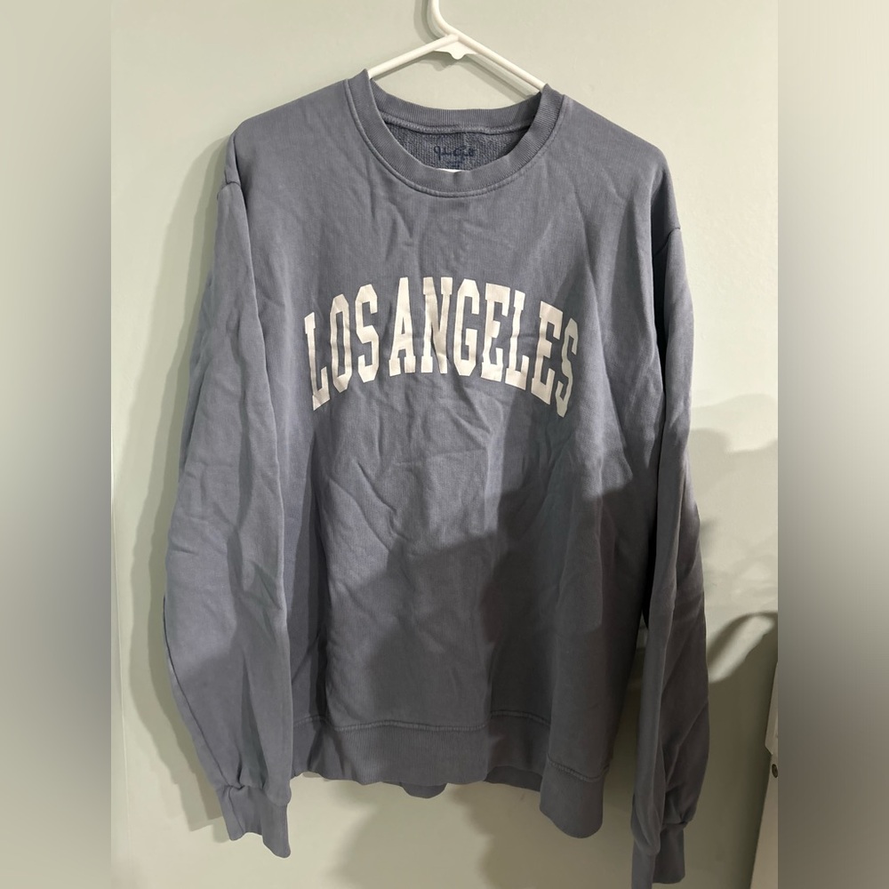 John Galt Oversized Gray Los Angeles Sweatshirt